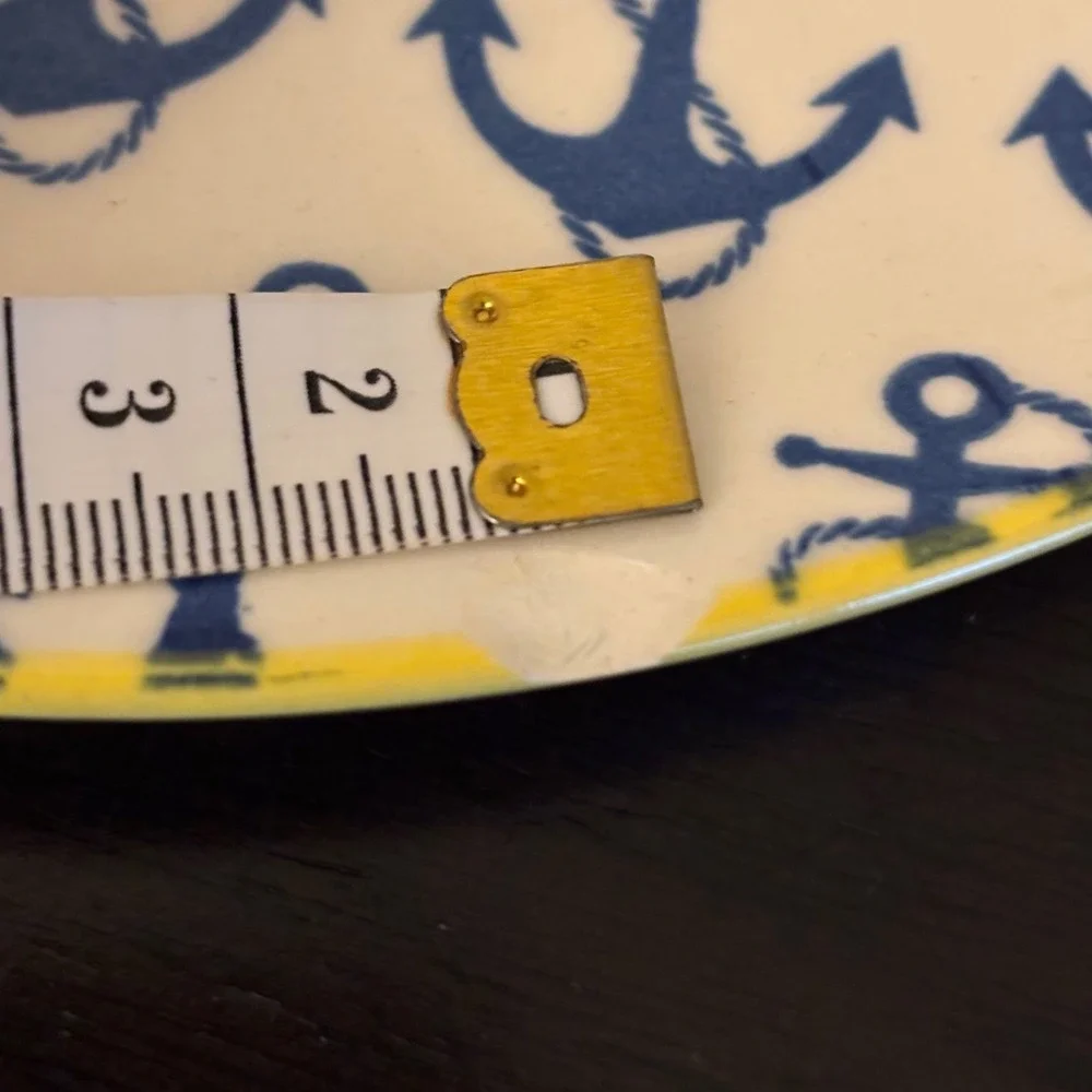 Pfaltzgraff Nautical Anchor Salad Plates | Set of 4 | 8.5 Inch | FLAW-See Pics